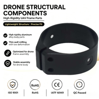 Composants de drone, usinage CNC de précision, pièces de drone, usinage CNC, aluminium 6061, pince de fixation de type UAV, anneau de fixation, pince de tube