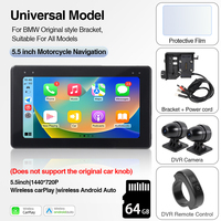 Grandnavi pour BMW moto CarPlay sortie rapide magnétique sans fil Carplay DVR enregistrement Android Auto GPS Navi Anti-vol