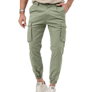 Pantaloni Cargo da <span class=keywords><strong>Uomo</strong></span> ONLY&SONS 100% Cotone Leggeri Vestibilità Affusolata Polsini Elastici Tasche Cargo Colore Oliva Taglia 30W / 32L Gamba - Product Image 4