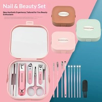 Nouvel ensemble de coupe-ongles en acier inoxydable anti-éclaboussures, haut de gamme, portable, en coffret, pour manucure, incluant coupe-ongles et outils pour les oreilles