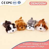 Peluche personnalisée, chien endormi moelleux, animaux en peluche, quatre styles pour la décoration de chambre et l'approvisionnement des magasins de détail