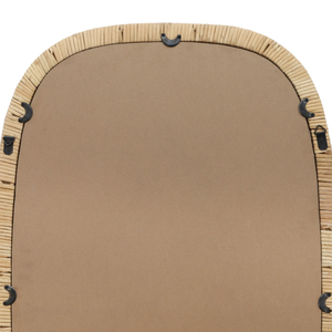 Specchio da parete rettangolare decorativo con cornice in legno naturale, specchio da trucco per camera da letto, bagno, dormitorio - Product Image 6