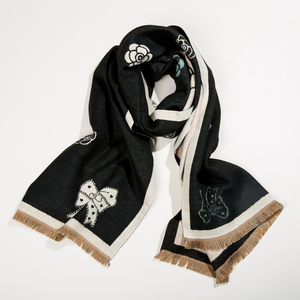 Haute qualité 2025 nouveau hiver arc imprimé écharpe chaud épais femmes luxe foulards châles fabricant - Product Image 1