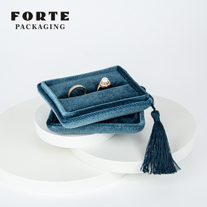 FORTE Hộp Trang Sức In Logo Tùy Chỉnh Thiết Kế Độc Đáo Hộp Quà Tặng Trang Sức Vòng Tay Hộp Bao Bì Trang Sức Nhung Có Tua - Product Image 1