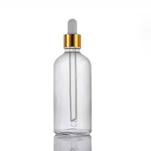 에센셜 오일 샘플을위한 30ml 투명 유리 스포이드 병 아름다운 에센셜 오일 유리 병