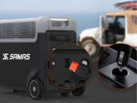 Station d'alimentation portable SAMAS N066 grande capacité 3840Wh LiFePO4 3300W 3600W avec batterie d'extension, onde sinusoïdale pure et allume-cigare