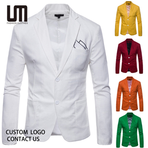Liu Ming all'ingrosso 2024 nuovi prodotti uomo moda lino cotone Slim Fit giacca cappotto Blazer - Product Image 2