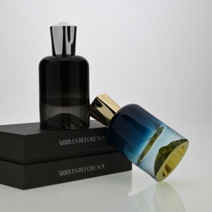 Botella de Perfume de Vidrio con Forma de Volcán, 50 ml, con Color Degradado y Tapa Metálica con Pulverizador, Logotipo Personalizado, Venta al Por Mayor - Product Image 2