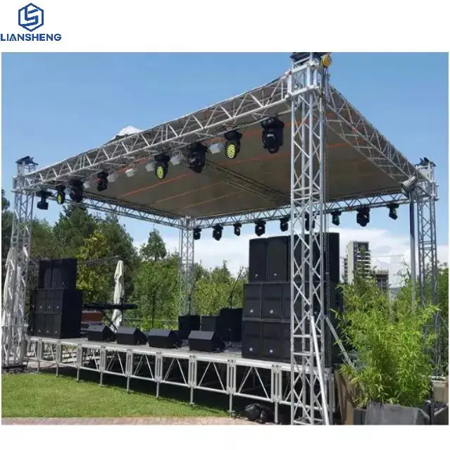 Top Quality Aluminium Truss Display Stage Truss Circular Round Black Truss For Dj Booth Concert Event