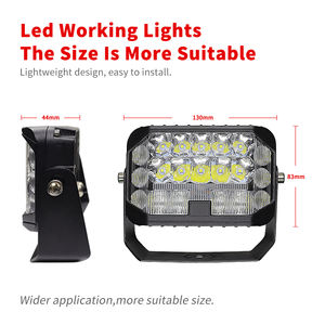 Faro LED Cuadrado de 5 Pulgadas y 180W, Haz Combinado, Luz Amarilla y Blanca, Ojo de Ángel DRL, Lámpara para Auto 4X4, para Wrangler, Lada <span class=keywords><strong>Niva</strong></span> - Product Image 3