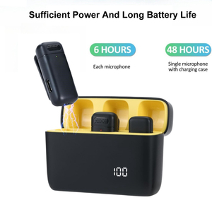 2in1 רעש מבטל מיקרופון מעבה אלחוטית עבור טלפון חכם וידאו קליפ וידאו חי - Product Image 3