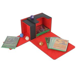 Boîtes à cartes en cuir PU FX avec fermeture magnétique, étui horizontal pour cartes à collectionner, boîte à cartes personnalisée pour UG/Magic/Yugioh/TCG - Product Image 3