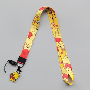 Cordon de cou pour téléphone portable personnalisé avec logo, motif dessin animé Stitch, ruban imprimé par transfert thermique, en polyester - Product Image 6