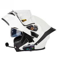 Nouveau casque intégral de moto de haute qualité avec double visière homme/femme et écouteurs Bluetooth haute définition