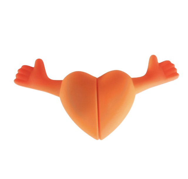 New Arrival Bespoke Custom PVC Heart Usb Flash Drive Heart Thumb Pen Drive