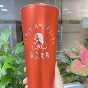 Vaso de Plástico Desechable de PP Rígido, Vaso Negro para Té de Burbujas Boba, Vaso <span class=keywords><strong>con</strong></span> Película Arcoíris Mágica, Logotipo Personalizado - Product Image 6