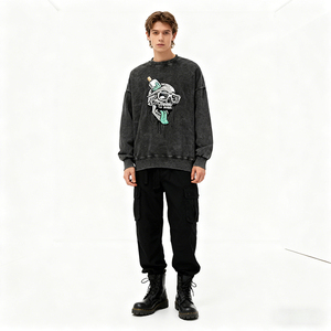 Felpa Casual alla Moda per Uomo e Donna, Motivo Zombie Ice, Collo Alto, Manica Lunga, Pullover Primaverile Classico <span class=keywords><strong>Joker</strong></span> 100% Cotone - Product Image 2
