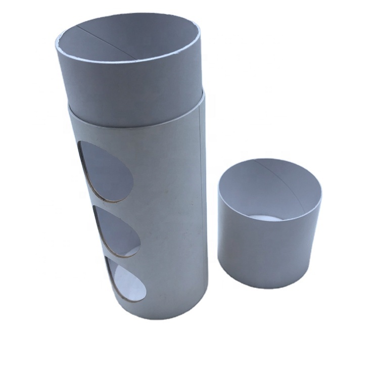Factory Price Eco-friendly Packaging Window Paper Tube Gift Paper Tube for Super Market