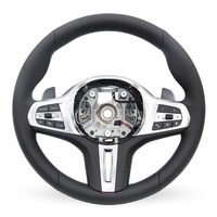 Volant en cuir pour modèles F30/E60/F10/E46/E90/E91/E82/F32 - Personnalisé pour séries 328i/540i/330i G20/G30 - Style 3 branches en forme de thong