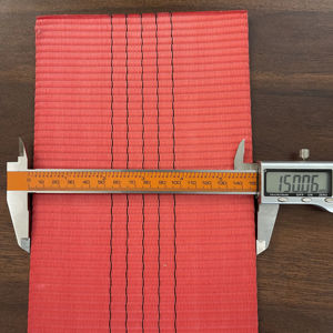 Sangle en polyester de 12,5 cm, rouge, haute résistance, sangle de levage industrielle et ceinture de fixation de cargaison - Product Image 1