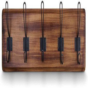 Wooden Wall Mounted Coat <b>Hooks</b> With <b>Shelf</b> Rustic Style Durable Storage <b>Hooks</b> For Entryway Or Hallway - Product Image 3