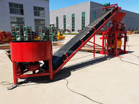 Shiyue QTJ4-35 Ligne de production de briques creuses à fonctionnement facile avec convoyeur à bande, moteur de pompe et pour la production de briques en ciment et cendres volantes