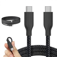 Kabel USB-C ke USB-C 240W Grosir 1M Desain Kepang 3A Pengisian Cepat Konduktor Tembaga Murni untuk Ponsel Komputer Power Bank