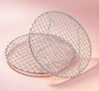 Grille demi-lune en acier inoxydable, plateau de cuisson au charbon de bois, accessoire de barbecue jetable pour le camping en plein air