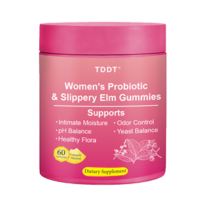 Gomitas Probióticas de Olmo Resbaladizo para Mujeres, Suplemento Dietético, 60 Unidades, Sabor Piña, Apoyo para la Humedad Íntima - Product Image 1