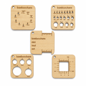 Righello Quadrato in Legno di Bambù per Misurare Lavori a Maglia, Strumento di Misurazione in Centimetri e Pollici - Product Image 4