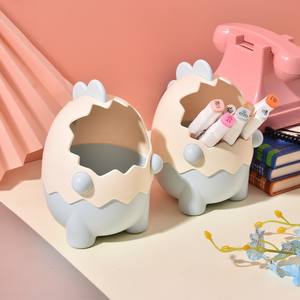 Portapenne da tavolo per la casa <span class=keywords><strong>rosa</strong></span> rotondo realizzato in plastica resistente Organizer di cancelleria - Product Image 2