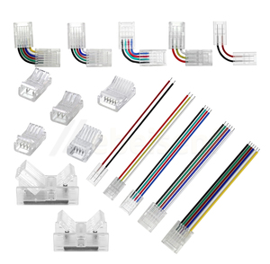 Conectores rápidos de tira de luz LED de 2 pines, 3 pines, 4 pines, 5 pines y 6 pines para conectores de tira a cable o tira, abrazadera de fijación, conexión rápida - Product Image 1