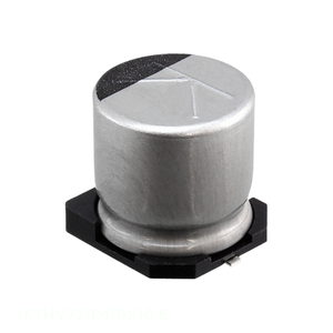 Condensateur de montage en surface (SMD) 220 µF 20 % 16 V, canal fabricant, type ALUM, référence 16THV220M10X10.5 - Product Image 1