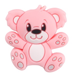 Cartoon <b>Silicone</b> Animal <b>Beads</b> Rabbit Koala Bear Teether Accessories Loose Pink Blue Gray Food-Grade <b>Silicone</b> <b>Beads</b> - Product Image 4