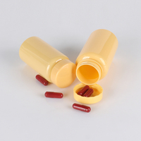 Flacon vide de 100 ml en plastique personnalisable avec bouchon à clapet pour emballage de capsules, pilules et comprimés de compléments alimentaires