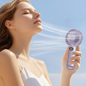 Nieuwe Draagbare 1200Mah Oplaadbare Persoonlijke Handheld Ventilator Batterij Werkende Mini 5V Outdoor Activiteiten Zomer Geschenkdoos Installatie - Product Image 4