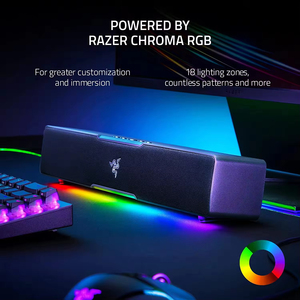 Barre de son compacte pour jeux Razer Leviathan V2 X avec son 5.0 et Chroma RGB USB pour PC, ordinateur portable, smartphones - Product Image 4