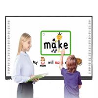 Pizarra Interactiva Electrónica Multitáctil Infrarroja de 82 Pulgadas y 96 Pulgadas, Proyector LED para Escuelas y Aulas, Pizarra Blanca de 20 kg para Escribir y Aprender