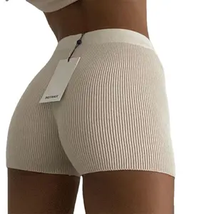 Fashion Rib Knitted <strong>Stretch</strong> Skiny <strong>Shorts</strong> 2020 Summer <strong>Women</strong> <strong>Short</strong> High Waist Sports Fitness Pants Sexy Streetwear B203 - Product Image 1