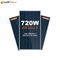 Panneau solaire Bluesun 700W 720W à tuiles, module solaire bifacial pour utilisation en projet, en stock