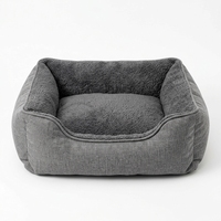 Lit pour animaux de compagnie en polyester doux, lit rectangulaire pour chien, lit pour chat, coton PP, nid de sommeil intérieur toutes saisons