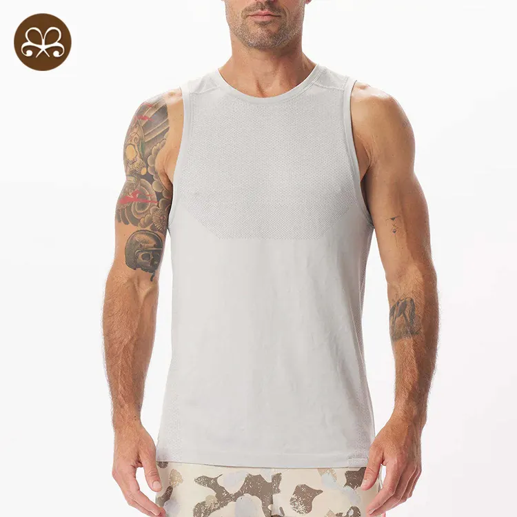 Tank top atletik pria, kaus tank top olahraga stringer Gym kustom kebugaran untuk lelaki