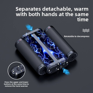 Scaldamani Magnetici Futuristici 2-in-1, Riscaldatore Tascabile Riutilizzabile e Staccabile con Indicatore LED, Regalo Tecnologico Invernale per Uomini, <span class=keywords><strong>Nero</strong></span> - Product Image 3