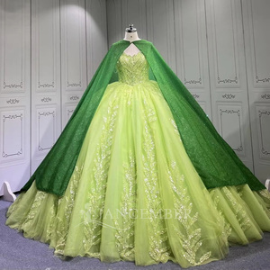 Vestido de Quinceañera Verde Lima Lsmu179, Vestidos de 15 Años, Vestidos de Quinceañera, Vestidos de Gala Jancember - Product Image 6