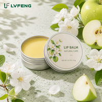 Baume à lèvres hydratant et nourrissant à la fleur de pomme verte en pot de 15g, marque privée, formule personnalisée OEM, fournisseur cosmétique en gros