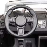 Voiture jouet à batterie pour enfants à quatre places en plastique avec pneus gonflables pour les jeux parent-enfant