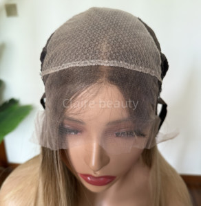 Perruque juive de haute qualité en cheveux humains, perruque casher à dentelle frontale, perruque juive faite à la main, adaptée aux femmes - Product Image 3