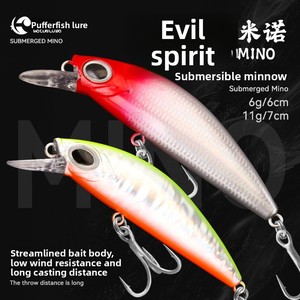 เหยื่อปลอมวิคคิด บาร์ราคูด้า มินโนว์ สแตนเลสสตีล  แบบแข็ง  ตีไกล  จมช้า  ตะขอไม่หักงอ  สำหรับตก<span class=keywords><strong>ปลา</strong></span>ทะเล - Product Image 6