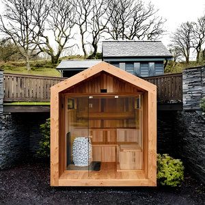 Sauna Spire Extérieur Moderne et Élégant pour 6 Personnes, Luxe Électrique Écologique, Fonction Infrarouge Lointain, Bois Massif pour Villas - Product Image 5