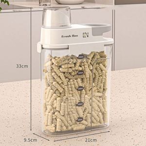 Nouveau Contenant Alimentaire Moderne en Plastique PP 2025 avec Couvercle Rabattable Anti-Insectes et Anti-Humidité pour Farine de Riz, Grande Capacité - Product Image 4